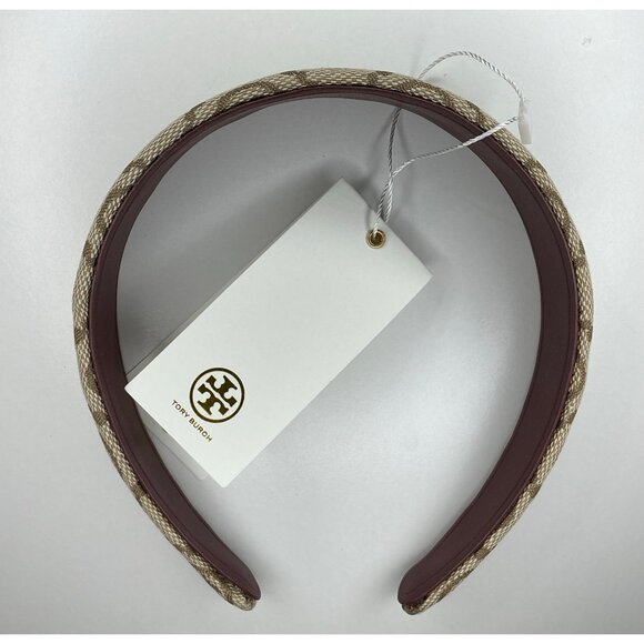 Tory Burch Patterned Beige Headband NWT - Picture 3 of 6